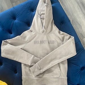 Womens Helmut Lang Crop Hoodie.